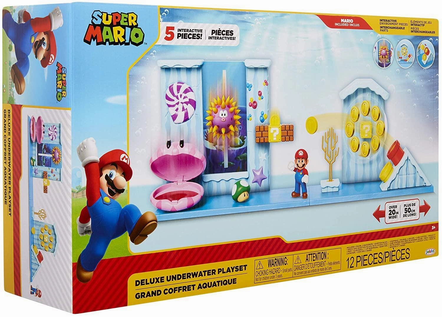 Super Mario JPA40025 Deluxe Underwater Playset Matching Activity