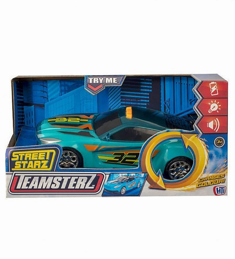 Teamsterz Lights and Sounds Street Starz Green Racing Car Natural Wood Wetland Environment