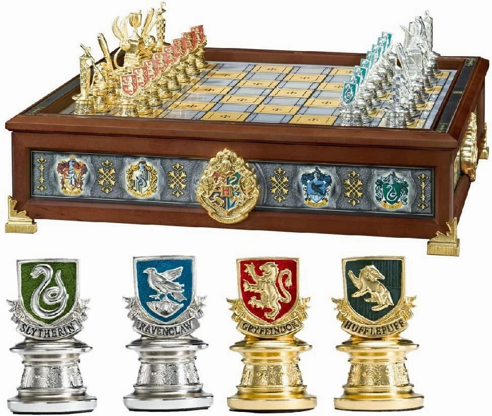 Skill Combination Reading Comprehension The Noble Collection Harry Potter Quidditch Chess Set 34cm Silver & Gold Plated