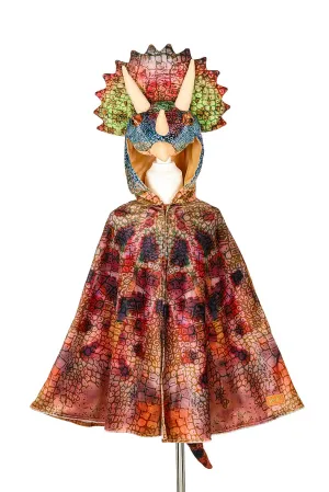 Triceratops Dragon Costume Cape for Kids - Carnival & Festive Use - sz 4?C7 yrs speed improvement