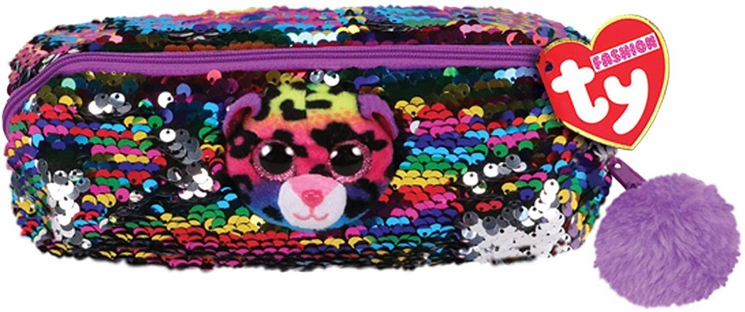 Ty Beanie Boo Dotty The Leopard Sequin Soft Toy Pencil Case 20 cm Motor Development Struggle Win