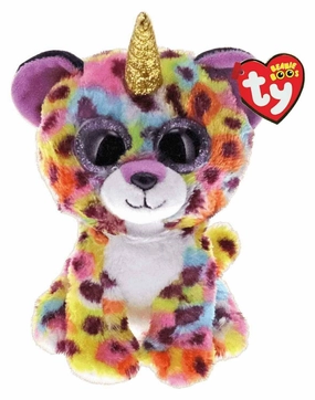 Fabric Toy Ty Beanie Boo Giselle Leopard Plush With Horn 15cm
