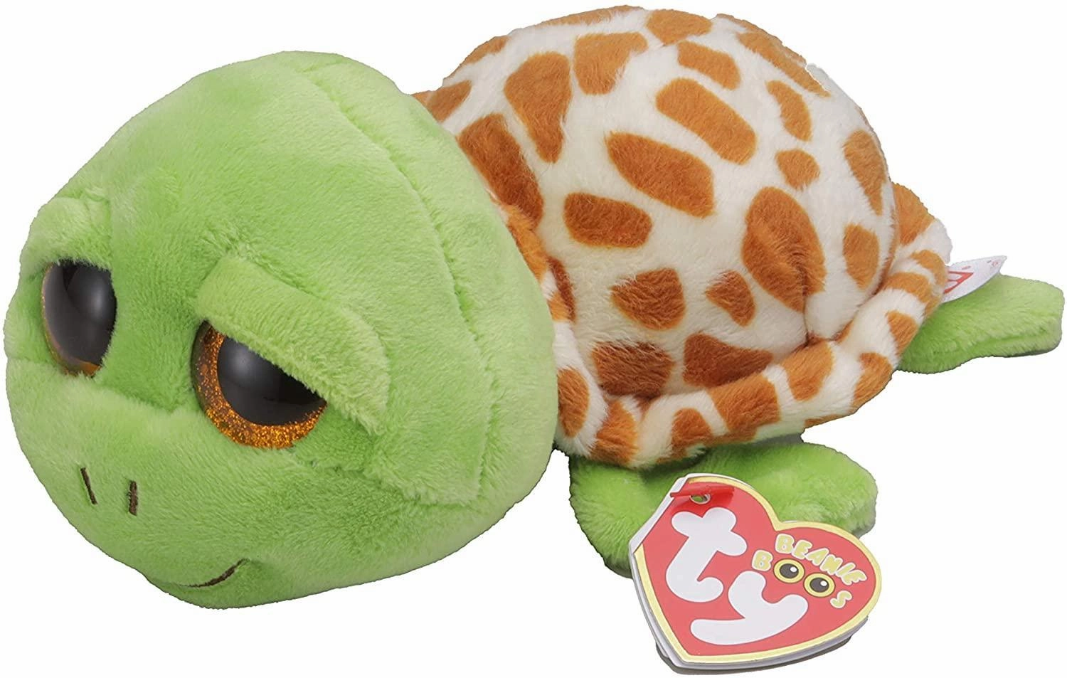 Satellite Model Ty Beanie Boo Zippy Green Turtle Plush 15cm