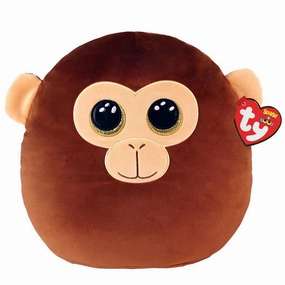 Bravery Encourage Ty Squish a Boo Dunston Brown Monkey 31cm Cushion