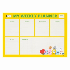 Weekly Planner Notepad A4 BT21 Adventure Character
