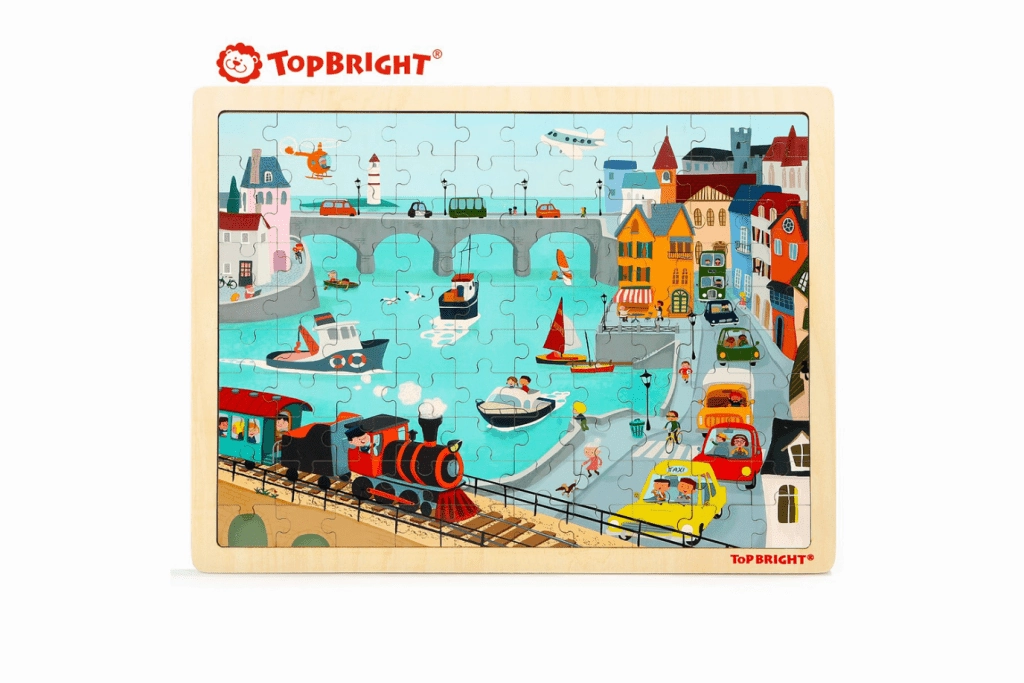 Wooden City Puzzle - 100 Pieces Architecture Plan