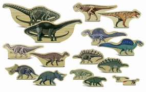 Observation Skill Yellow Door Dinosaur Wooden Characters (8pcs)