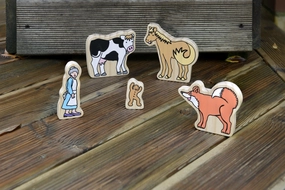 Yellow Door Gingerbread Man Wooden Characters Observation Skill Young Engineer