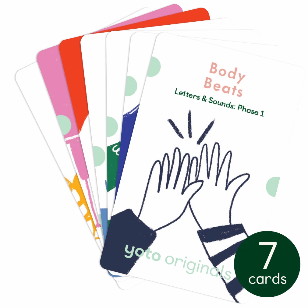 Yoto Phonics Letters and Sounds Phase 1 Audio Cards Resolution Phase Collaboration Project